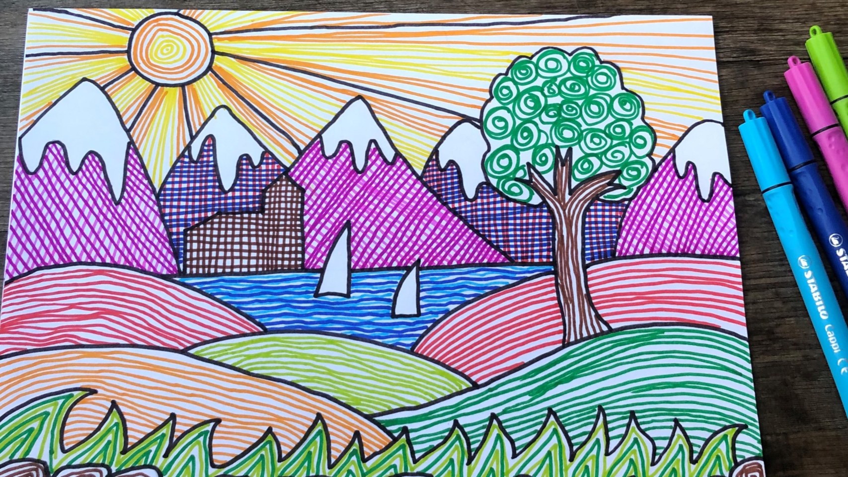 How To Make A Colourful Landscape Mary Frances Trust