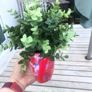 Marble plant pot