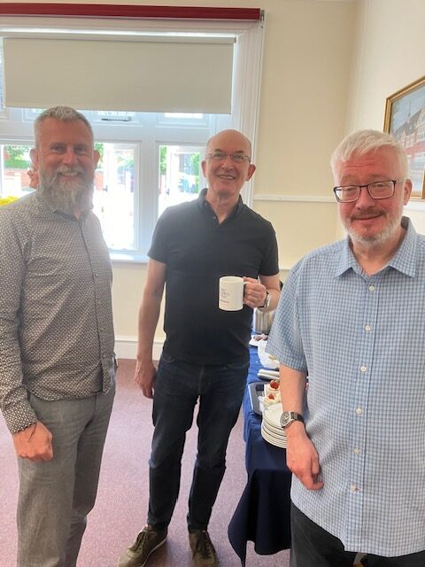 Patrick (left) CEO of MFT, Matthew (middle) Volunteer Coordinator and a Volunter (right) at our Volunteer Tea Party