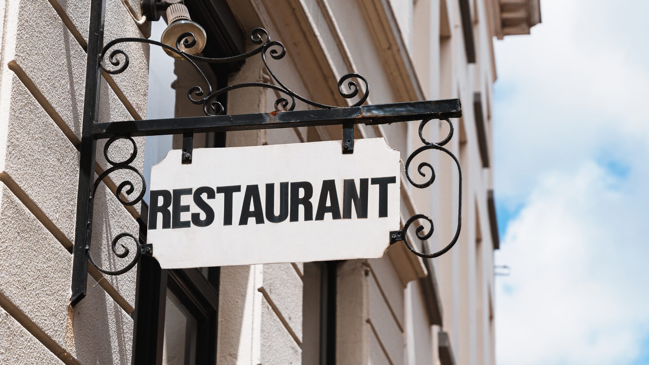 Photo of a restaurant sign